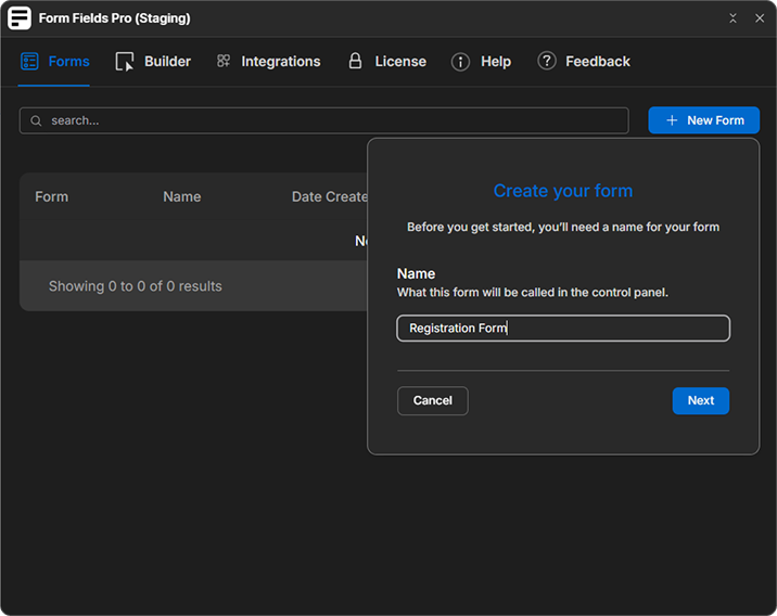 Form Builder Interface