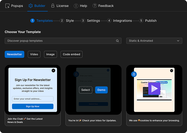 Popup Builder Templates