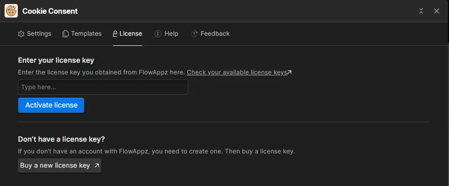 License — screenshot 1