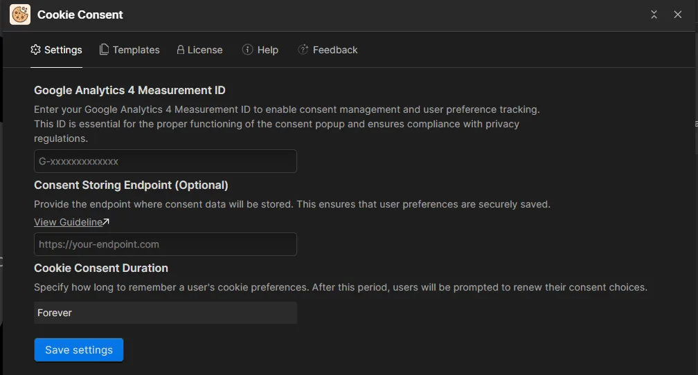 Settings — screenshot 1