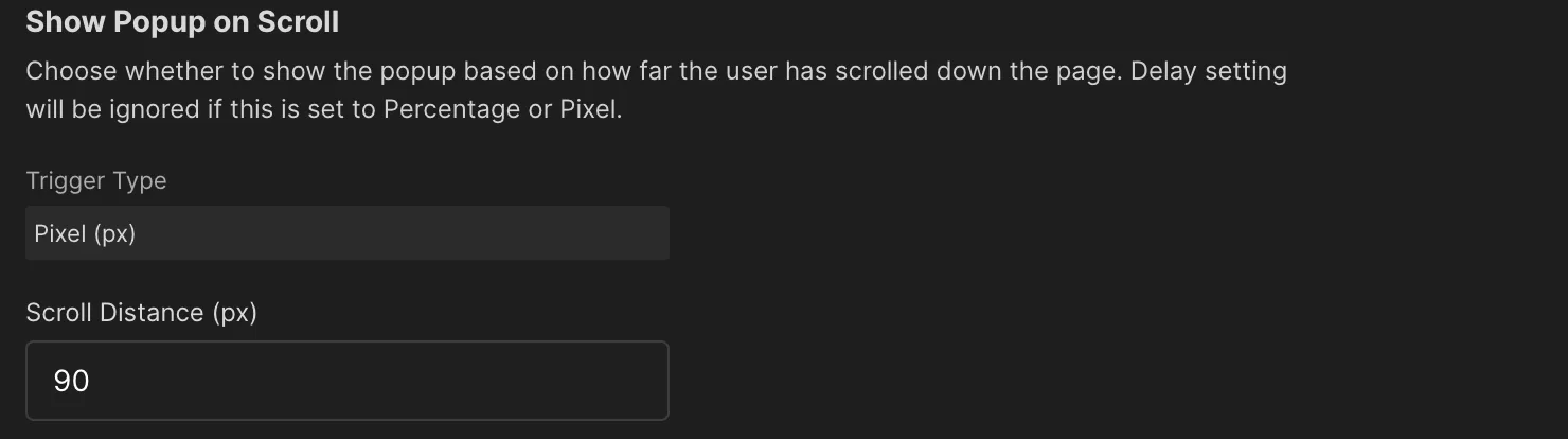 Show Popup on Scroll — screenshot 1