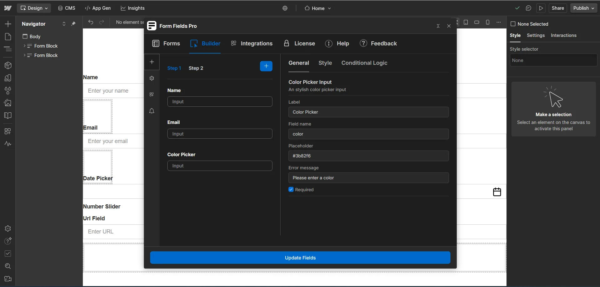 Color Picker Input — screenshot 1