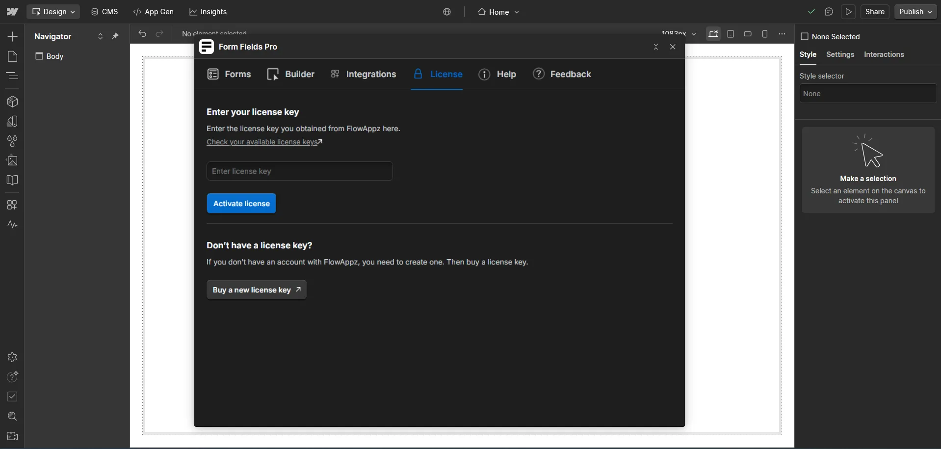 License — screenshot 1