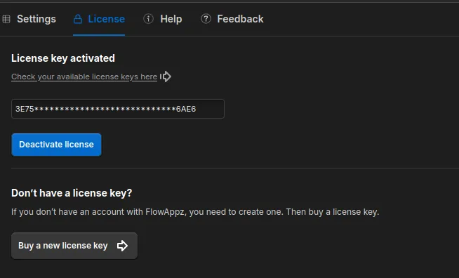 License — screenshot 1