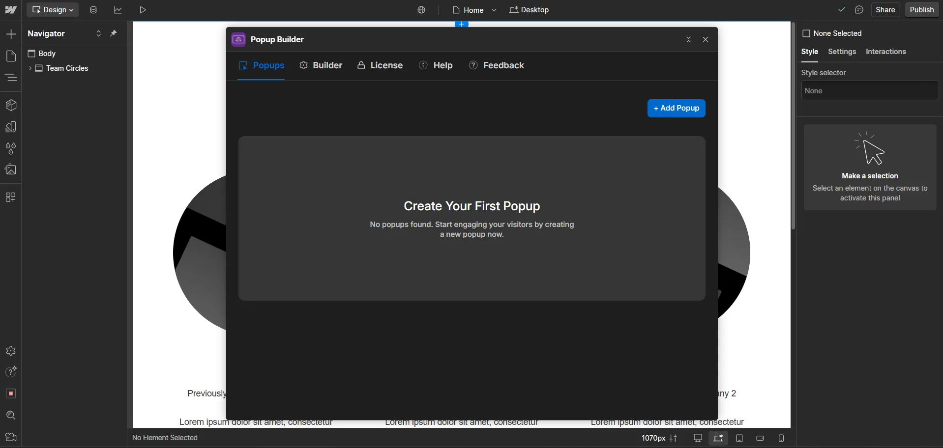 Creating Your First Popup — screenshot 1