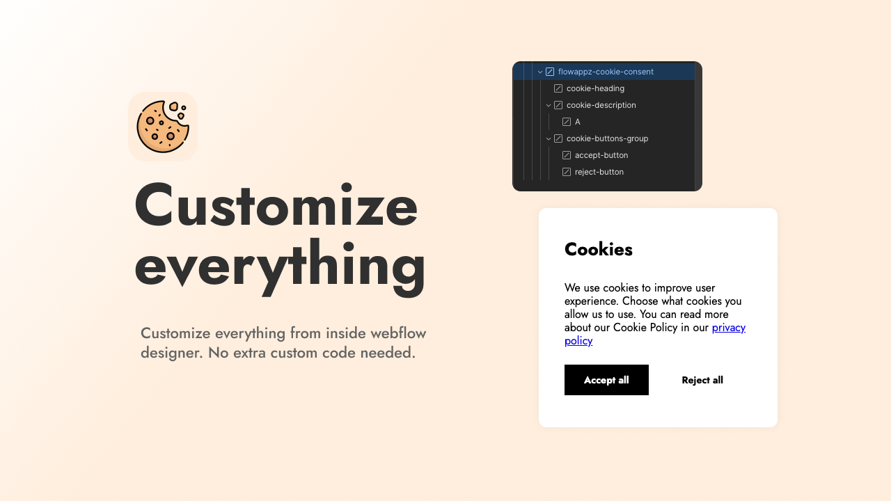 Effortless Cookie Management for your Webflow Projects